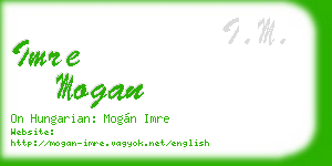 imre mogan business card