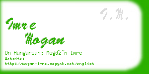 imre mogan business card